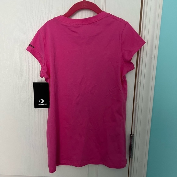 Converse cotton pink t-shirt, size 10-12, New with tags - Picture 5 of 7